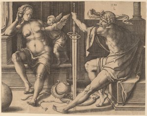 Mars, Venus och Amor av Lucas van Leyden