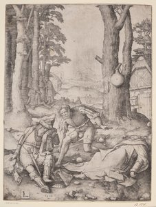 Muhammed och munken Sergius av Lucas van Leyden
