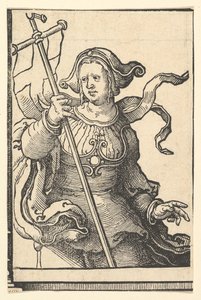 Phrygian Sibyl, från serien Sibyll, ca. 1530. av Lucas van Leyden