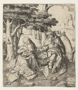 Vila på flykten till Egypten av Lucas van Leyden