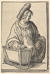 Samarian Sibyl, från serien Sibyll, ca. 1530. av Lucas van Leyden