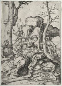 Simson och Delila, ca. 1507. av Lucas van Leyden