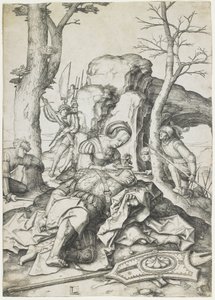 Simson och Delila, ca. 1508 av Lucas van Leyden