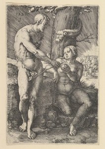 Adams och Evas synd, 1529. av Lucas van Leyden