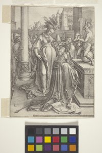 Salomos avgudadyrkan (gravyr) av Lucas van Leyden