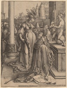 Salomos avgudadyrkan av Lucas van Leyden