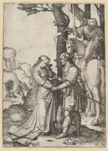 St George Liberating the Princess, ca. 1508. av Lucas van Leyden