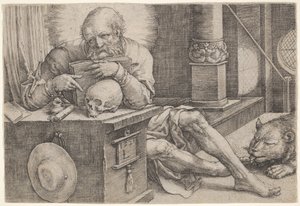 Sankt Hieronymus av Lucas van Leyden