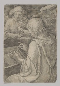 St. Matteus, från serien De fyra evangelisterna, 1518. av Lucas van Leyden