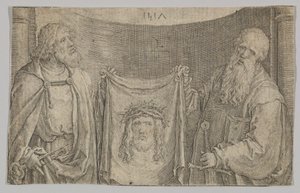 Sts. Peter och Paul med Vernicle, 1517. av Lucas van Leyden