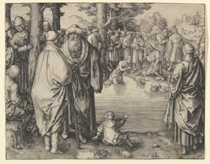 Kristi dop i floden Jordan av Lucas van Leyden