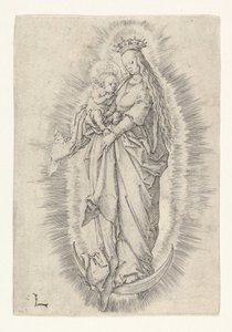 The Crowned Virgin With Child in Glory, ca. 1512. av Lucas van Leyden