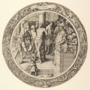 The Flagellation, från Circular Passion, 1509. av Lucas van Leyden