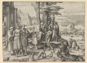 Den förlorade sonens återkomst, ca. 1510. av Lucas van Leyden