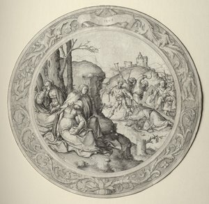 The Round Passion: Christ Carrying the Cross, 1509. av Lucas van Leyden