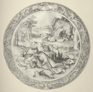 The Round Passion: Kristus i Getsemane (Agony in the Garden) av Lucas van Leyden