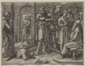 Historien om Josef: Josef tolkar sin dröm för Jakob, 1512. av Lucas van Leyden