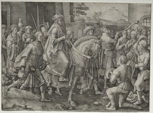 Mordokajs triumf av Lucas van Leyden