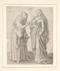 Jungfrun med barnet och St. Anne av Lucas van Leyden