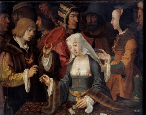 Kortskyttarna Målning av av Lucas van Leyden