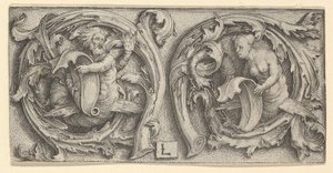 Triton och Siren i Tendrils, ca. 1510. av Lucas van Leyden