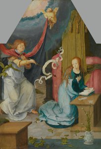 Bebådelsen för Maria (avskild yttersida av inv.nr 742) av Lucas van Leyden