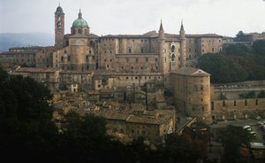 Utsikt över hertigpalatset Urbino