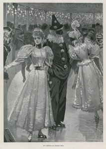 Iskarneval i Niagara Hall, Westminster London (litografi)