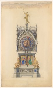 Design för emaljerad klocka, ca. 1882. av Lucien Falize