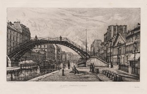 Quai Jemmapes i Paris, 1881. av Lucien Gautier