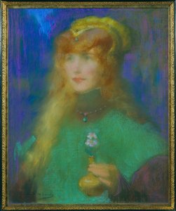 Prinsessa med orkidéer av Lucien Guirand de Scevola