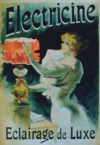 Affisch reklam "Electricine" Lyxbelysning