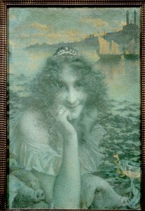 "Magikern Circe som Marguerite Moreno" Marguerite Moreno (1871-1948) var en fransk komiker