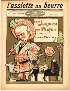 Omslag till "The Butter Plate" Satirical in Colors av Lucien Metivet
