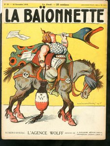 Omslag till "La Baionnette", satirisk i färg av Lucien Metivet