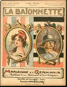 Omslag till "La Baionnette", Satirical in Colors av Lucien Metivet