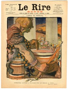 Omslag till "Red Laughter", Satirical in Colors av Lucien Metivet