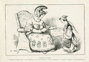 Illustration i Le Rire, 01/11/13 - Europa och Serbien - War of 14-18 (gravyr) av Lucien Metivet