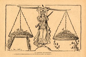 Le Rire rouge, satirisk i svartvitt av Lucien Metivet