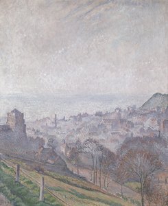 Hastings: Mist, Sun and Smoke, 1918 av Lucien Pissarro