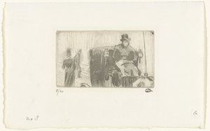 Vagn i regnet av Lucien Pissarro