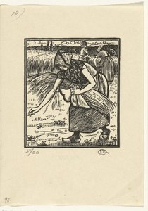 Ruth samlar på öron av Lucien Pissarro