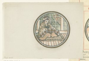 Sittande japansk kvinna av Lucien Pissarro