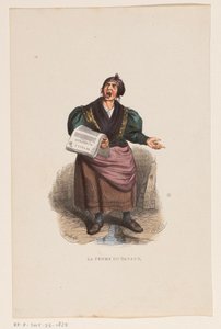 Kranten Verkoopster The Duck Woman (titel på objekt) av Lucien Xavier Stypulkowski