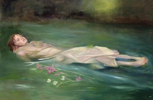Girl drifting, 2004 (olja på pannå)