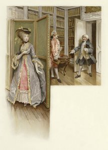 Illustration till The School for Scandal (chromolitho)