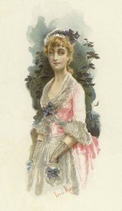 Illustration till The School for Scandal (chromolitho) av Lucius Rossi