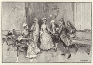 Illustration till The School for Scandal (chromolitho)