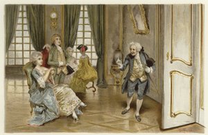 Illustration till The School for Scandal (kromolit) av Lucius Rossi