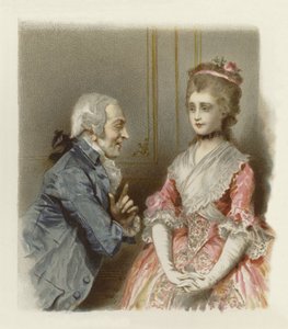 Illustration till The School for Scandal (chromolitho) av Lucius Rossi